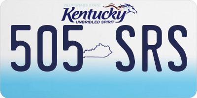 KY license plate 505SRS