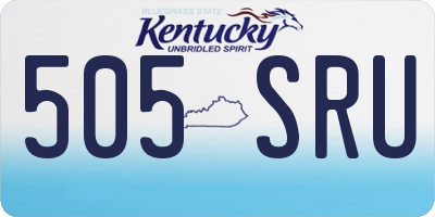 KY license plate 505SRU