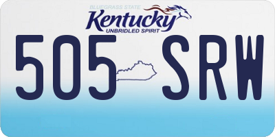 KY license plate 505SRW