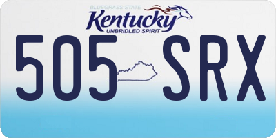 KY license plate 505SRX