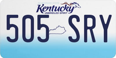 KY license plate 505SRY