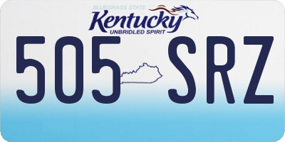 KY license plate 505SRZ