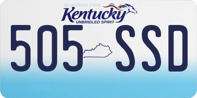KY license plate 505SSD