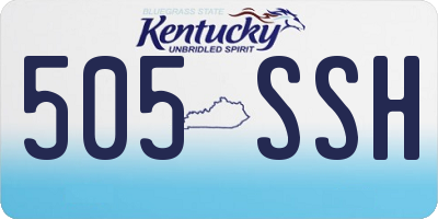 KY license plate 505SSH