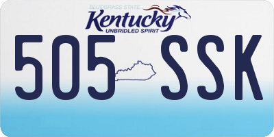 KY license plate 505SSK