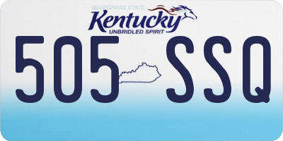 KY license plate 505SSQ
