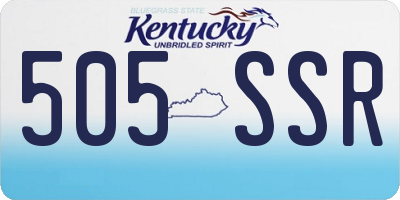 KY license plate 505SSR