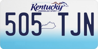 KY license plate 505TJN