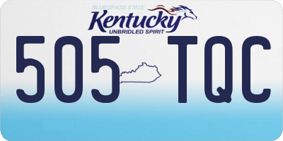 KY license plate 505TQC