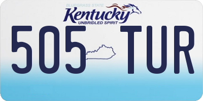 KY license plate 505TUR