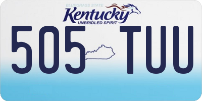 KY license plate 505TUU