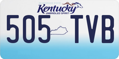 KY license plate 505TVB