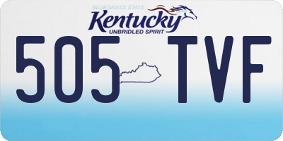 KY license plate 505TVF
