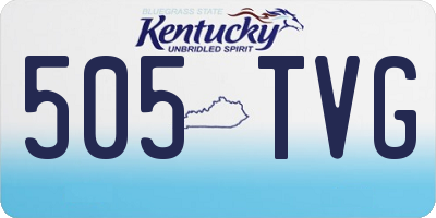 KY license plate 505TVG