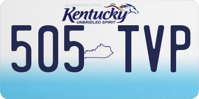 KY license plate 505TVP