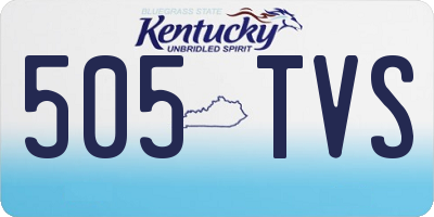 KY license plate 505TVS