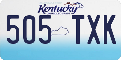 KY license plate 505TXK