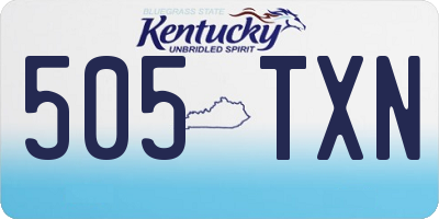 KY license plate 505TXN