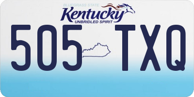 KY license plate 505TXQ