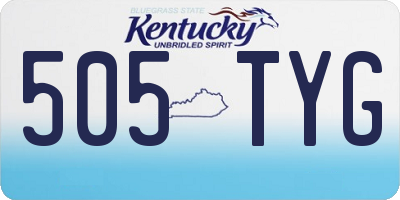 KY license plate 505TYG