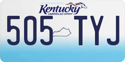 KY license plate 505TYJ