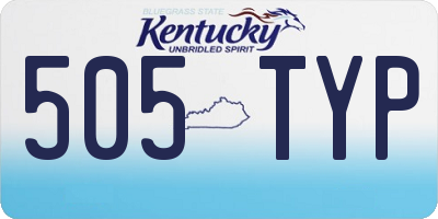 KY license plate 505TYP