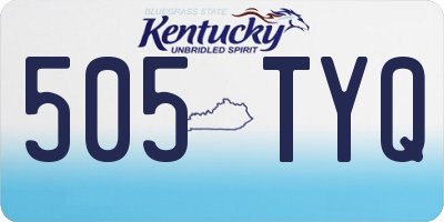 KY license plate 505TYQ