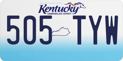 KY license plate 505TYW