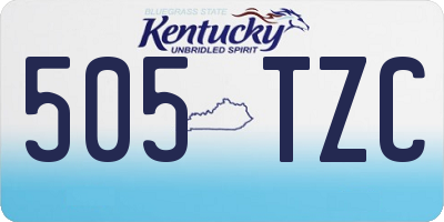 KY license plate 505TZC