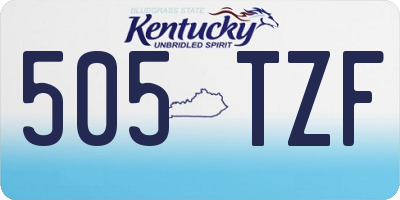 KY license plate 505TZF