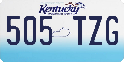 KY license plate 505TZG