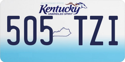 KY license plate 505TZI