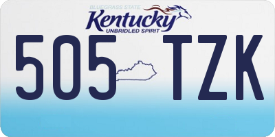KY license plate 505TZK