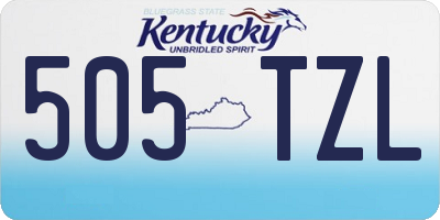 KY license plate 505TZL