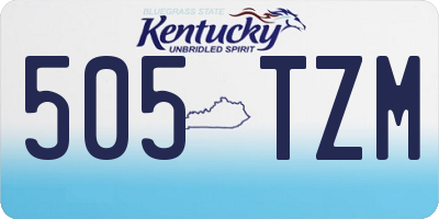 KY license plate 505TZM