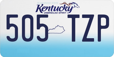 KY license plate 505TZP
