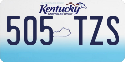 KY license plate 505TZS