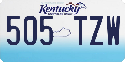KY license plate 505TZW