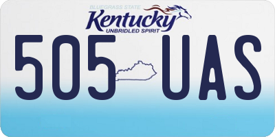 KY license plate 505UAS