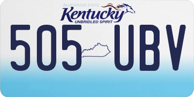 KY license plate 505UBV