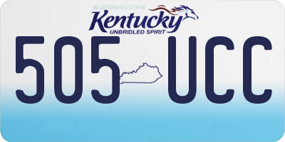 KY license plate 505UCC