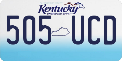 KY license plate 505UCD