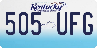 KY license plate 505UFG