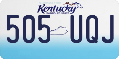 KY license plate 505UQJ