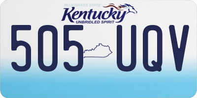 KY license plate 505UQV