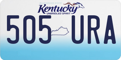 KY license plate 505URA