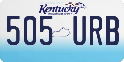 KY license plate 505URB