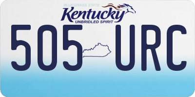 KY license plate 505URC