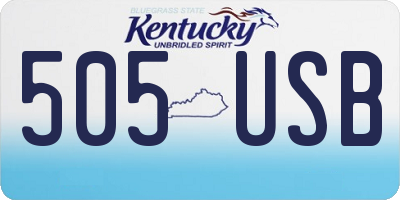 KY license plate 505USB