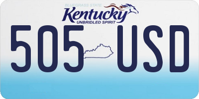 KY license plate 505USD
